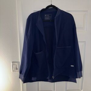 Figs Deep Blue Technical Jacket